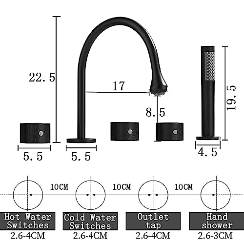 Robinet mitigeur de baignoire noir pour moderniser votre bain