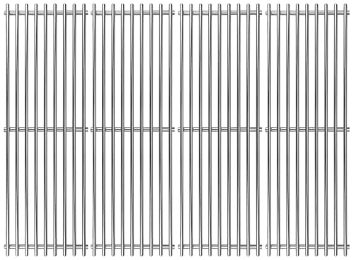 S66024 (4-Pack) 17 3/8' Stainless Steell Grates Replacement for Broil King Replacement Parts 3 4 Burner Baron Grill Grates Baron 320 9221-54 Baron 490 7120-64 Broil Mate 6120-64 Huntington Rebel