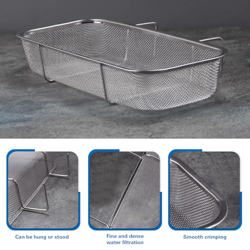 Colador para fregadero de acero inoxidable 10.63 x 4.72 x 1.77 in miniatura 3