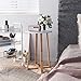 BAMEOS Side Table Modern Nightstand Round Side End Accent Coffee Table for Living Room Bedroom Balcony Family and Office (15.7inx23.4in)