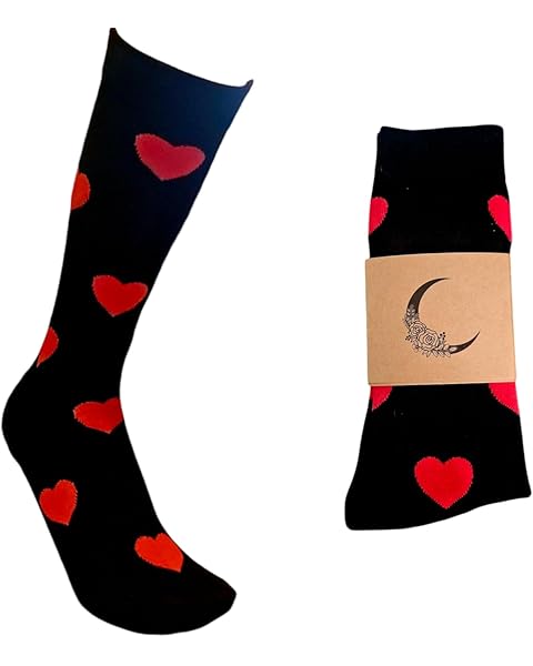 Red Heart Socks, Gifts for Her, Birthday Gift, Valentine Socks, Unique Present, Fun...
