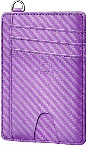 FurArt Credit Card Holder Wallet, Slim RFID Blocking Minimalist Women's Card Wallet