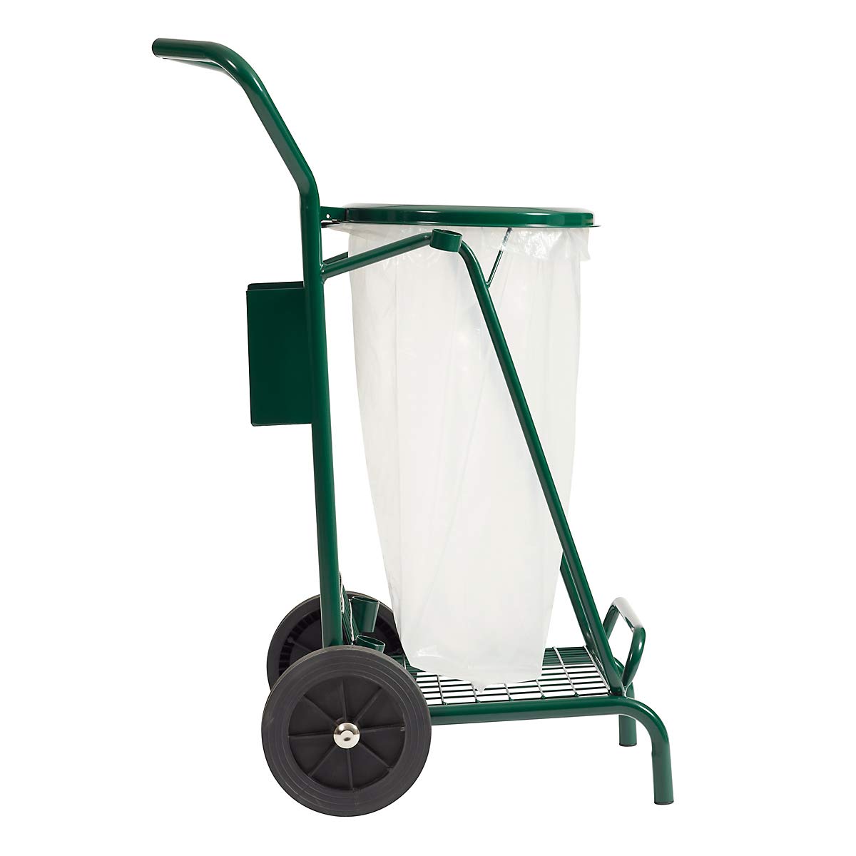 Chariot de voirie Mobisac - roues caoutchouc - 110l - vert mousse - RAL 6005