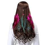 GELEGENHEIT - Groß für Boho Chic Outfit, Ergänzung zu einem Kostüm, Stammes-Kostüm, Stammes-Kostüm, Native Kostüm, Maskerade Kleid, jeden Tag tragbare natürliche Stile, verstellbare Länge. Und diese Feder Haarband kann auch als Dekoration für den Raum verwendet werden, um den Stil des Raumes zu ändern