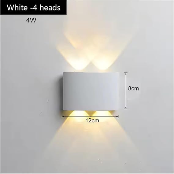Led Wall Lamp Outdoor Waterproof Up and Down Luminous Lighting Garden Decoration AC85-265V Wall Lights for Bedroom Living Room ,Porch
