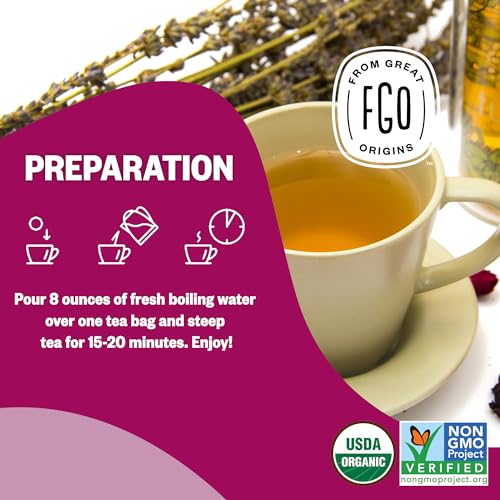 Image of FGO Organic Milk Thistle Tea, 100 Count, Eco-Conscious Herbal Tea Bags, Resealable Bag, Caffeine Free, Packaging May Vary (Pack of 1)