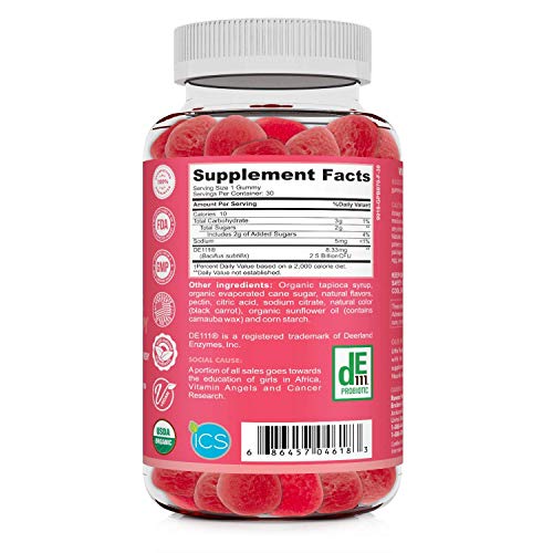 Kids Nootropic Digestive Gummies With Organic Probiotics, Prebiotic And Plant Based Omega 3,6,9 Dha #TOP6