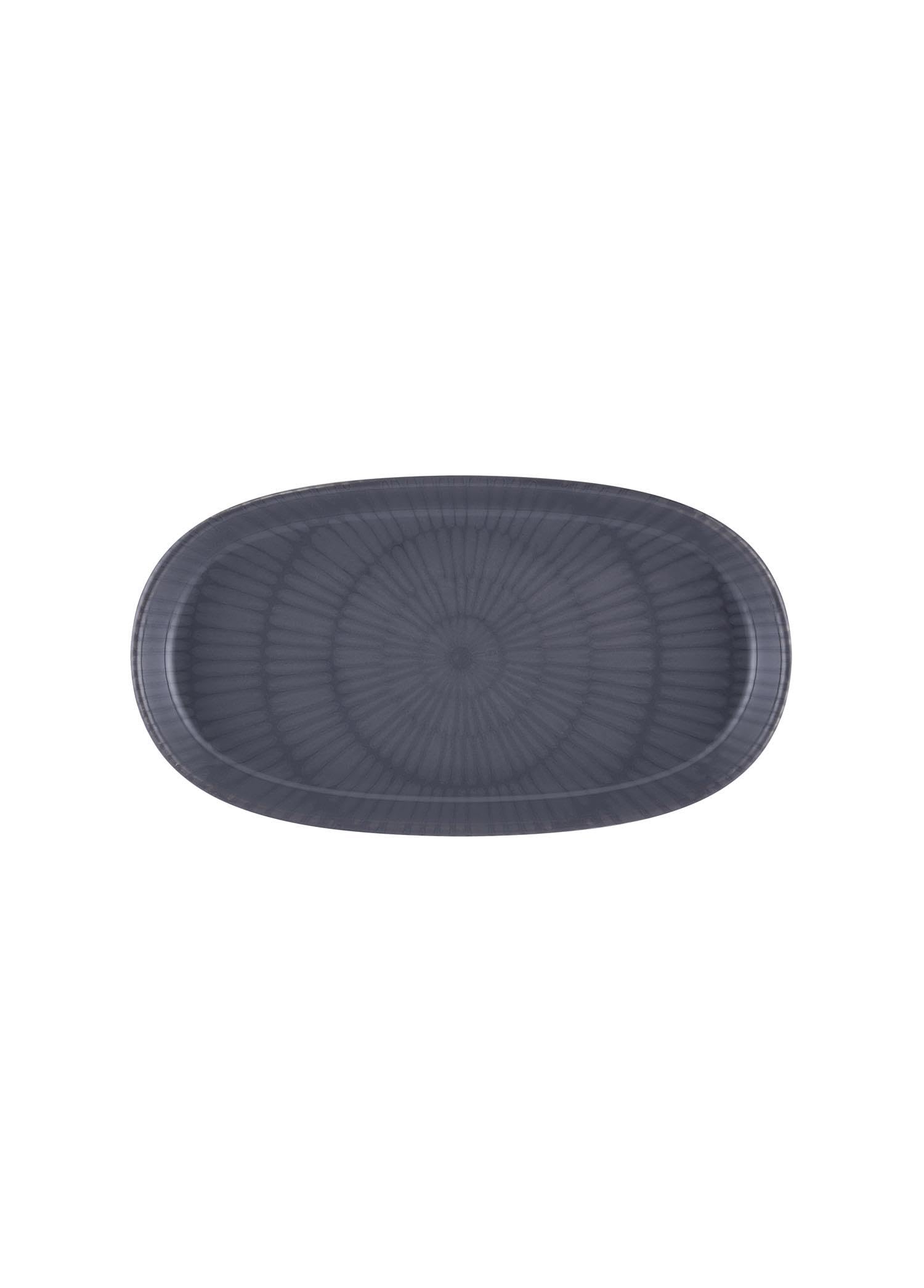 The Mia Noon Oval Servis 2li Gri 26 cm