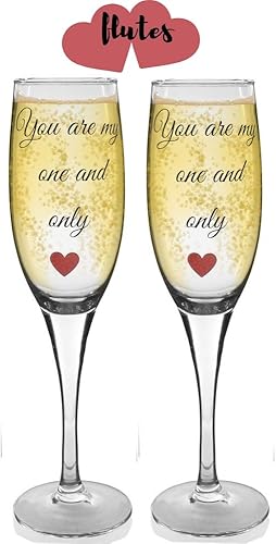 Miniatura 3 de BANBERRY DESIGNS Copas de champán con rosas de cristal rojo - Juego de 2 vasos con 2 rosas - Boda - Aniversario - Cumpleaños - Navidad - San