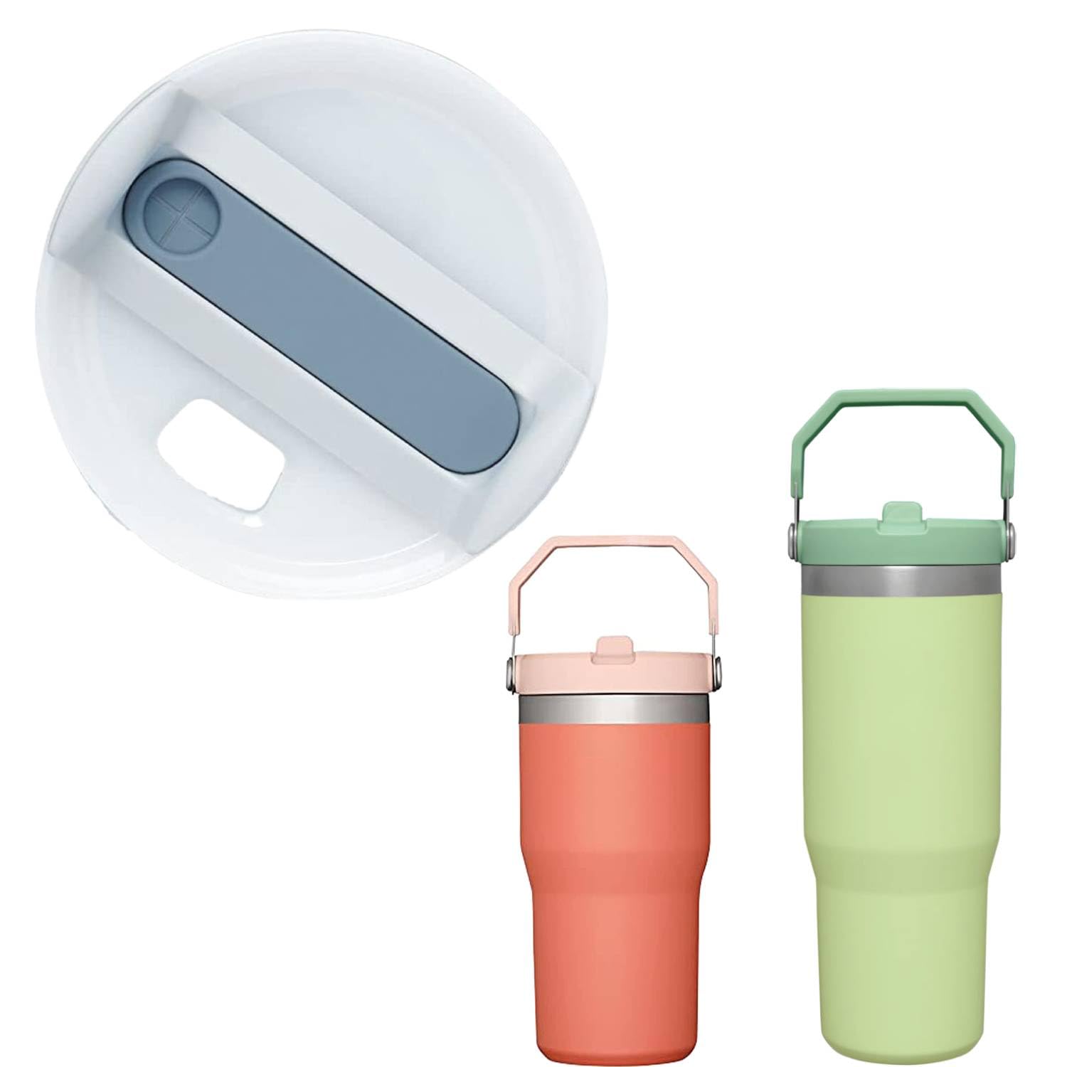 Replacement 30oz Tumbler Lid - Fit For Stanley 20oz,30oz Iceflow Flip Tumbler (30OZ BLUE)