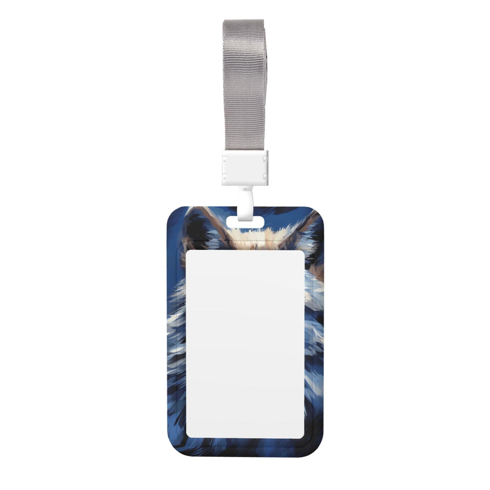 Porte-badge étanche Avec Lanière - Pochette 11x7 Cm Pour 2 Cartes, Cordon Détachable, Pour Professionnels