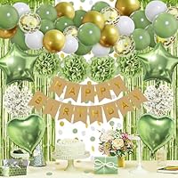 Verjaardag Decoraties voor Vrouwen, Bruin Verjaardagspartij Decoraties met Verjaardag Ballonnen, Happy Birthday Banner, Papieren Pompon voor Mannen Decoratie