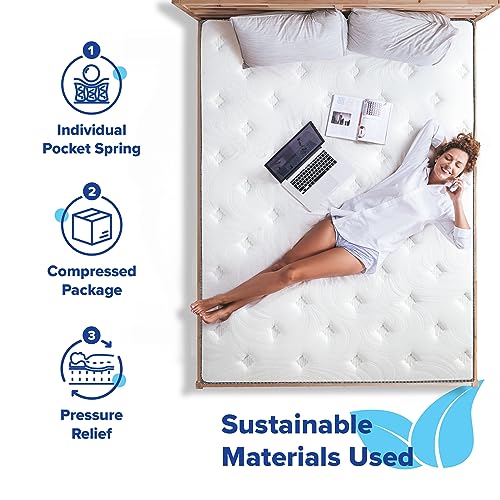 Olee Sleep 10 Inch Plush Cloud Hybrid Queen Mattress
