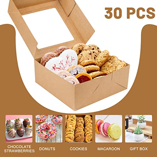 NPLUX Bundle of Cookie Boxes Candy Boxes and 20 Pack Small Cake Boxes for Cake Pudding Sandwich Pie Bakery Dessert image 5