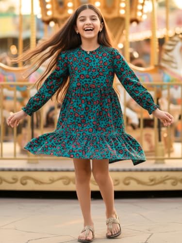 Image of Uptownie Lite Girls Knee Length A-Line Tiered Dress