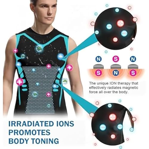 Men Compression Shirt, New Version Ionic Shaping Sleeveless Vest, Perfect Body Shape for Men4