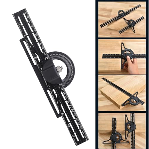 Regla Combinada de Ángulo Profesional 300mm Aleación Aluminio miniatura 4