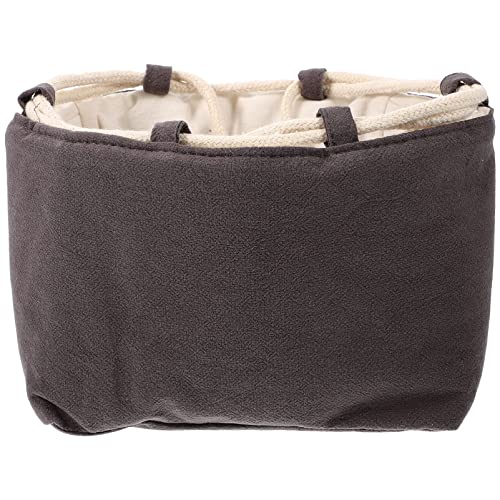 BESTonZON Chinese Kung Fu Tea Teaware Storage Bag Portable Travel Kung Fu Tea Set Empty Storage Bag Outdoor Travel Tea Set Teapot Teacup Gaiwan Bag Extra Protection for Teapot Teacups Accessory Grey