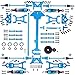 HONG YI-HAT 1 Set aggiornamento Completo Parts Kit for 1/18 WLtoys A959-A969 B-B di Ricambio A979-B K929-B Elettrico RC Auto off Road Buggy Metallo cuadricóptero accesorios (Color : Blue)