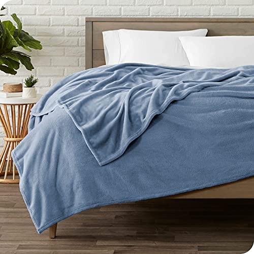 Image of HOMEKART Premium Flannel Fleece Blanket for Single Bed, Super Soft Plush Lightweight All Season Blanket, Solid Cozy Bed Throw for Bedroom, Sofa, Couch, Travel & Camping, 152 x 228 cm (Aqua)