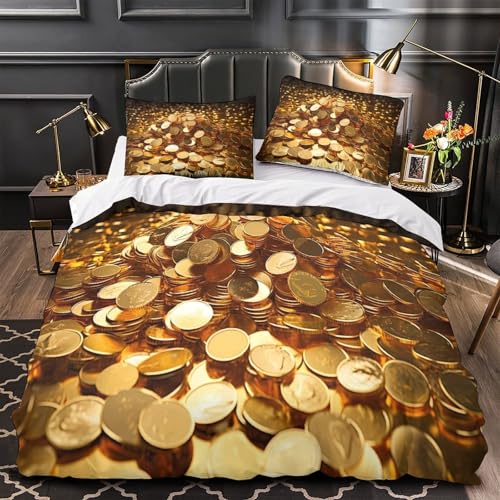 Housse de couette effet de luxe 3D parure de lit microfibre douce - 2