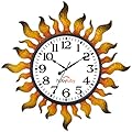 HOBYLUBY Outdoor Clock, Sun Wall Clock Silent Non-Ticking, Outdoor Clocks Waterproof for Patio, Living Room, Office, Home Decorations, 13 Inch