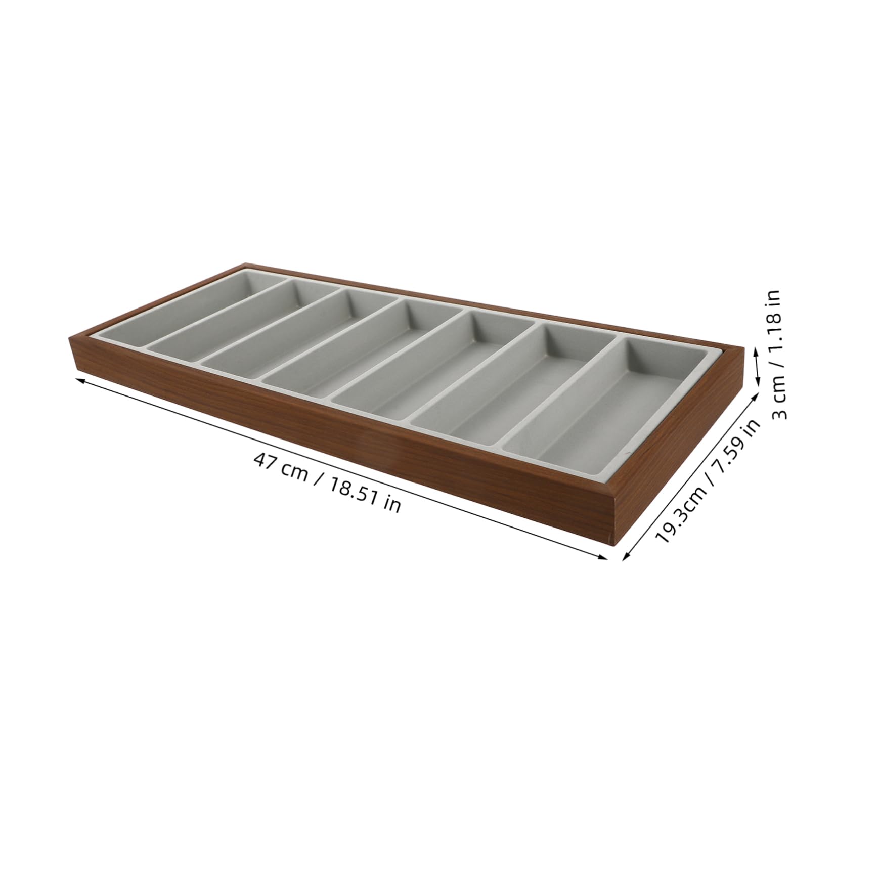 COLLBATH Bandeja Organizadora con 7 Compartimentos Gafas de Sol para Madera