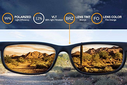 Ikon Lenses Replacement Lenses For Von Zipper Fulton (Polarized) - Fits Vonzipper Fulton Sunglasses (Fire Orange Mirror) #TOP4