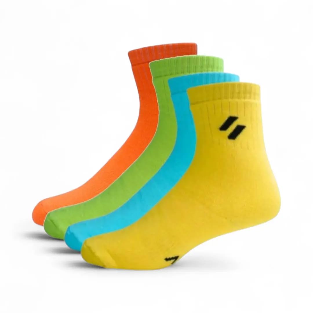 athl Athletic Sports Socks |Unisex Everday Mid Calf Length |Compression Band |Odour-Free & Breathable|Light Weight Training Socks | Pack of 4-picture-48
