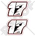 JULES BIANCHI 17 Formule Noire 1 F1 Pilote Automobile, 75mm Vinyle Autocollants, x2 Stickers