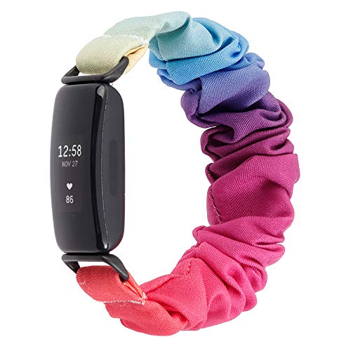 Band Compatible with Fitbit Ace 3 Bands, Replacement Scrunchies Arm Band Chiffon Satin Wristband for Inspire 2, S/L-image-48