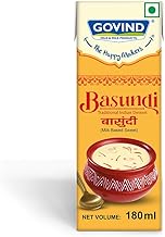 Govind Basundi | Authentic Indian Dessert | 180 ml Pack of 10 | Easy to Prepare | Rich & Creamy Flavor | Made with Milk Solids | Ideal for Festivals & Special Occasions
