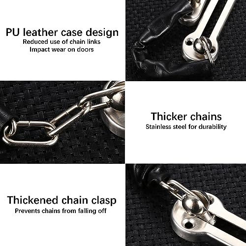 Cisixin Edelstahl 304 Türkette, Tür Sicherheitskette Kettenschloss, Türkette Gegen Diebstahl Mit Schraubbeschlägen für Home Hotel Innentüren und Fenster