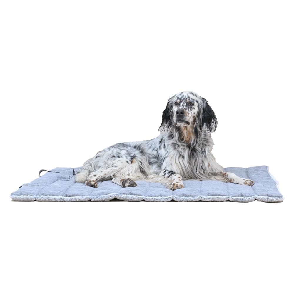 MaxCor Grand Tapis Chien Rectangulaire Gris - Soulage et Préserve Les Articulations - Panier Chien Réversible été/Hiver et Facile à Transporter - Ne se déforme Pas et Lavable en Machine