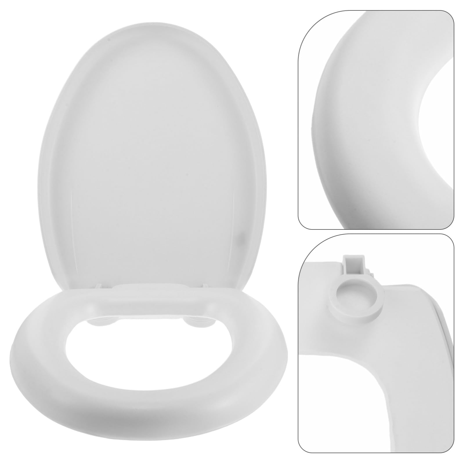 Asiento de Inodoro de Espuma Eva Acolchado y Grueso Cierre Suave y Fácil Instalación para Baño Familiar y Personas Mayores