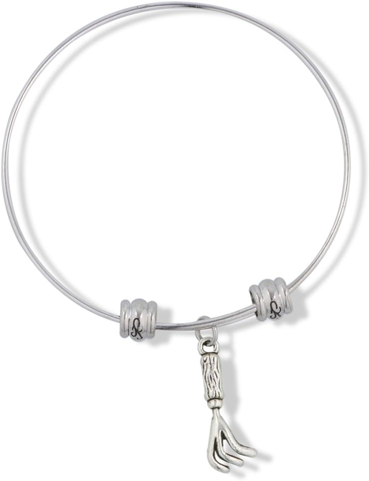 Dave The Bunny Gardening Jewelry | Tool Claw Cultivator Fancy Charm Bangle Bracelet