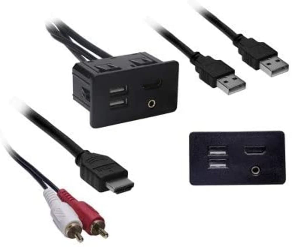 Axxess Integrate by Metra USB-AUX-HDMI Knockout Replacement Panel for Ford 2015-2016, Black