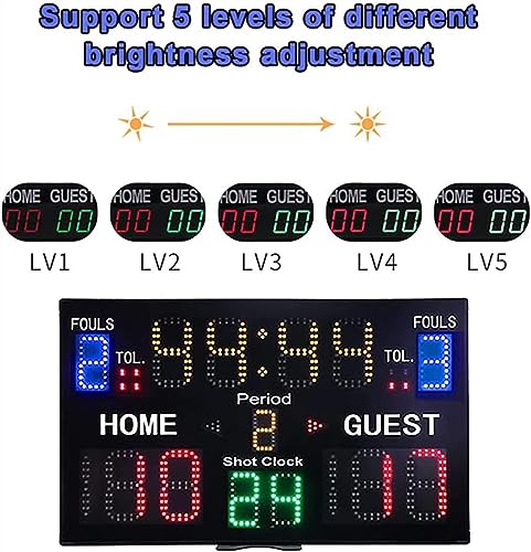 Marcador electrónico deportivo LED para baloncesto 55x38x7 cm miniatura 2