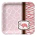 Creative Converting Baby Shower Wild Safari Pink 8 Count Paper Lunch Plates