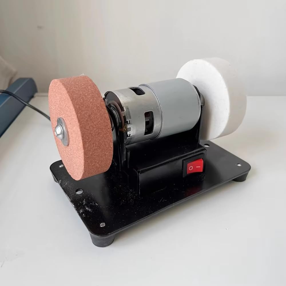Toplionace Mini Amoladora Eléctrica - Amoladora de Banco Multifunción de 100W para Afilar, Pulir y Eliminar óxido