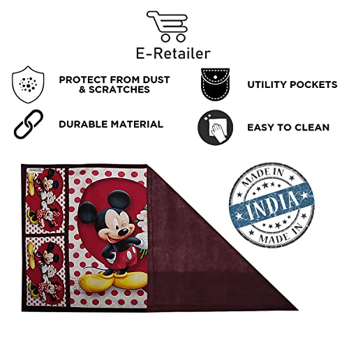 Image of Polyester 3-Layered Fridge Top Cover with 6 Utility Pockets Cartoon Print(Multicolor, Size-39x21 Inches), set of 1 fridge top (dn86)