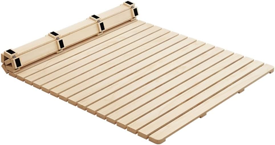 Planche de lit Pliante Enroulable, Planche de lit en Bois Massif 1,8 m 1,5 m 1,2 m Matelas en