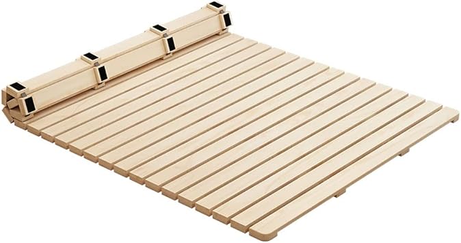 Folding Rollable Bed Board, Solid Wood Hard Bed Board 1.8m 1.5m 1.2m Wooden Board Hardboard Mattress Ranked Skeleton Bedstead Folding Size 100x200cm