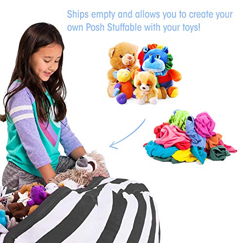 image for Posh Stuffable Kids Stuffed Animal Storage Bean Bag Chair Cover - Chil