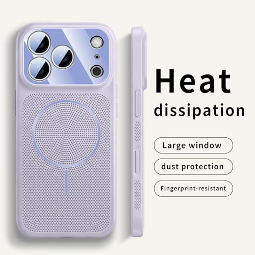 LITNEMC for iPhone 17 PRO Case, Breathable Hollow PC Cover, Ultra Thin Shockproof with Lens Film (Light Purple, iPhone 17 Pro) by LITNEMC - Used condition - Image 2
