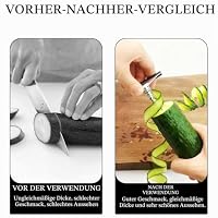 Edelstahl Spiralschneider Kartoffel, Tragbar Kartoffel Spiralschneider, Küchenwerkzeuge, Praktisch Spiralkartoffelschneider, Geeignet Für Kartoffeln, Gemüse, Gurken, Karotten, Obst – Ansicht 5