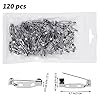 120 Stück Broschennadeln Safety Pin, Silber 0.7in Sicherheitsnadel Metall Broschen Sicherheitsnadeln Brooch Pins for DIY Crafts Schmuck Handwerk Tone Safety Pins for Brooch Back Clasps #1