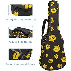 Hondank Housse de transport étanche pour guitare avec bandoulière réglable Motif chats assis Marron, Multicolore 09, 42… - Les Beatles, Paul McCartney, John Lennon, RIngo Starr, George Harrison Hondank Housse de transport étanche pour guitare avec bandoulière réglable Motif chats assis Marron, Multicolore 09, 42… – Image 4