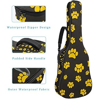 Hondank Housse de transport étanche pour guitare avec bandoulière réglable Motif chats assis Marron, Multicolore 09, 42… - Les Beatles, Paul McCartney, John Lennon, RIngo Starr, George Harrison Hondank Housse de transport étanche pour guitare avec bandoulière réglable Motif chats assis Marron, Multicolore 09, 42… – Image 4