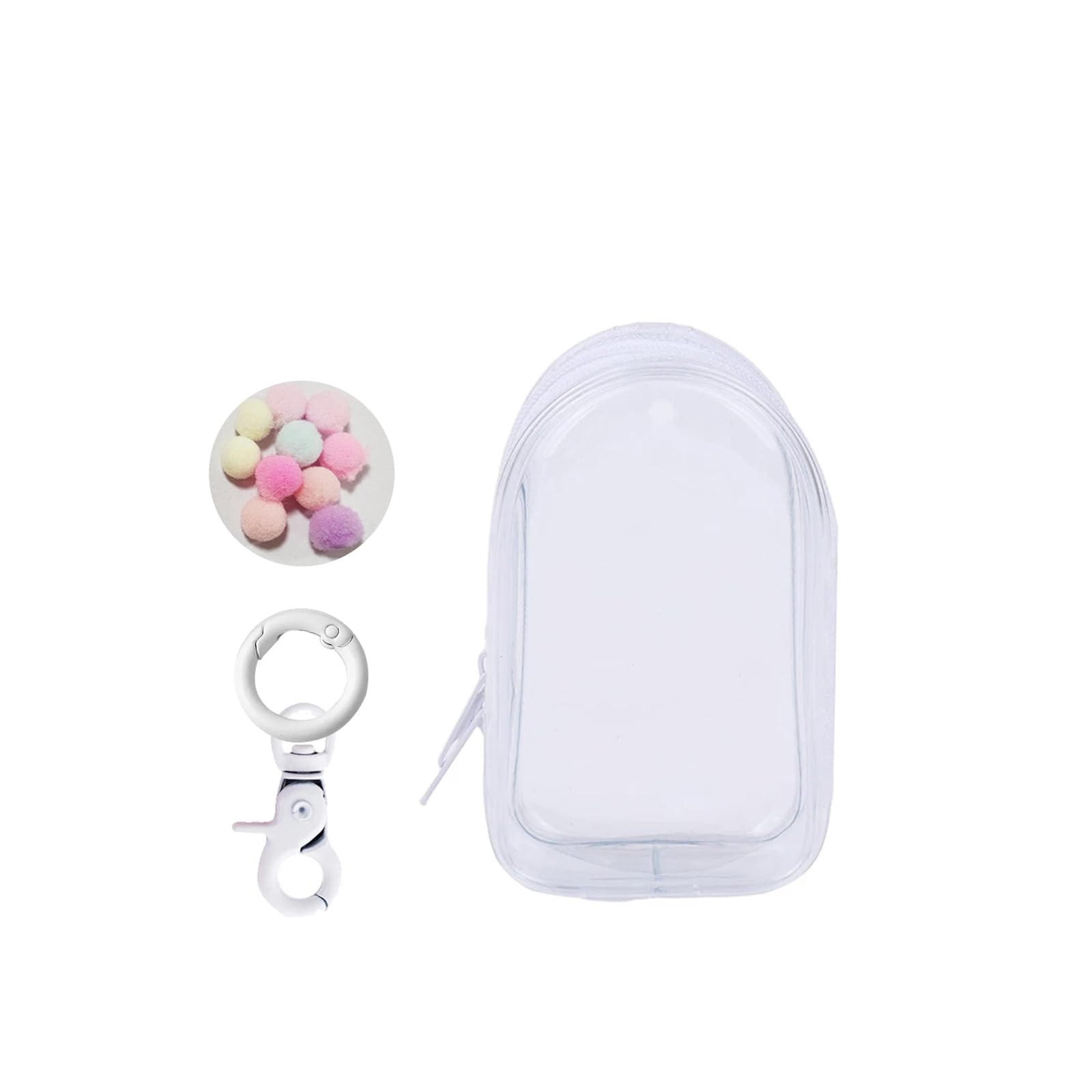 Yushen Clear Doll Display Bag Keychain Portable Hanging Figure Storage BagMystery Box Organizer Dustproof Collectibles Display Case for Showing Off Blind Boxes Mini Figures